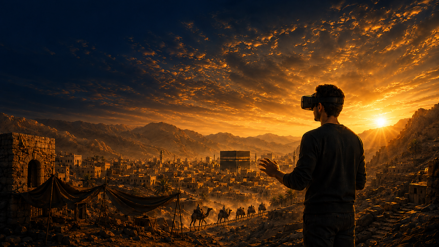 صورة تعبيرية عن تجربة نور للواقع الافتراضي